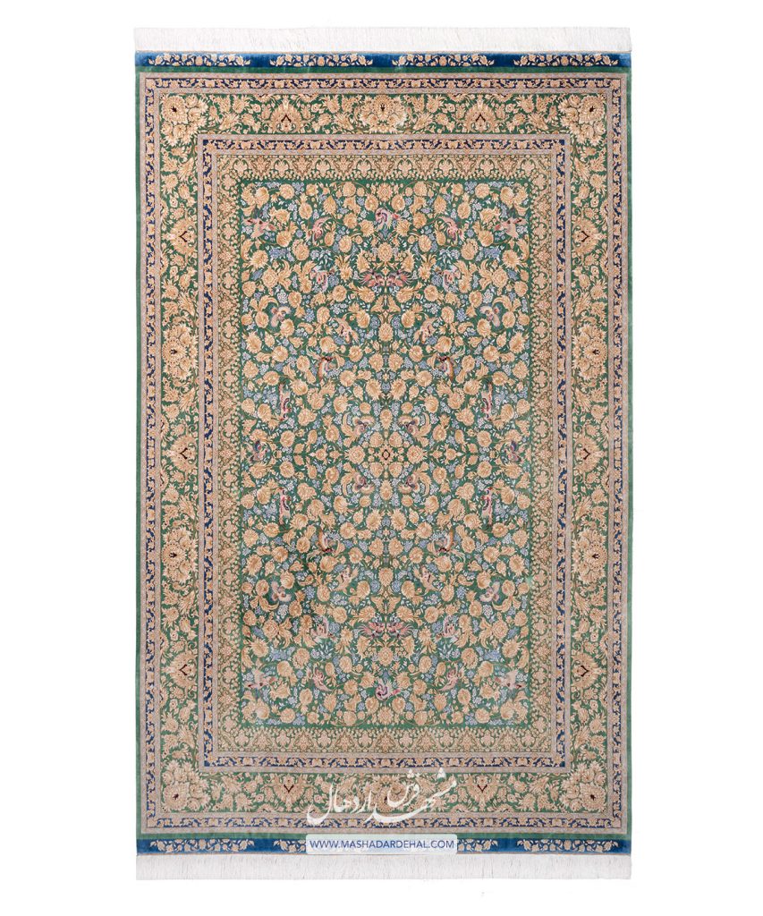 فرش ماشینی کلاسیک آبی تیره کد 037