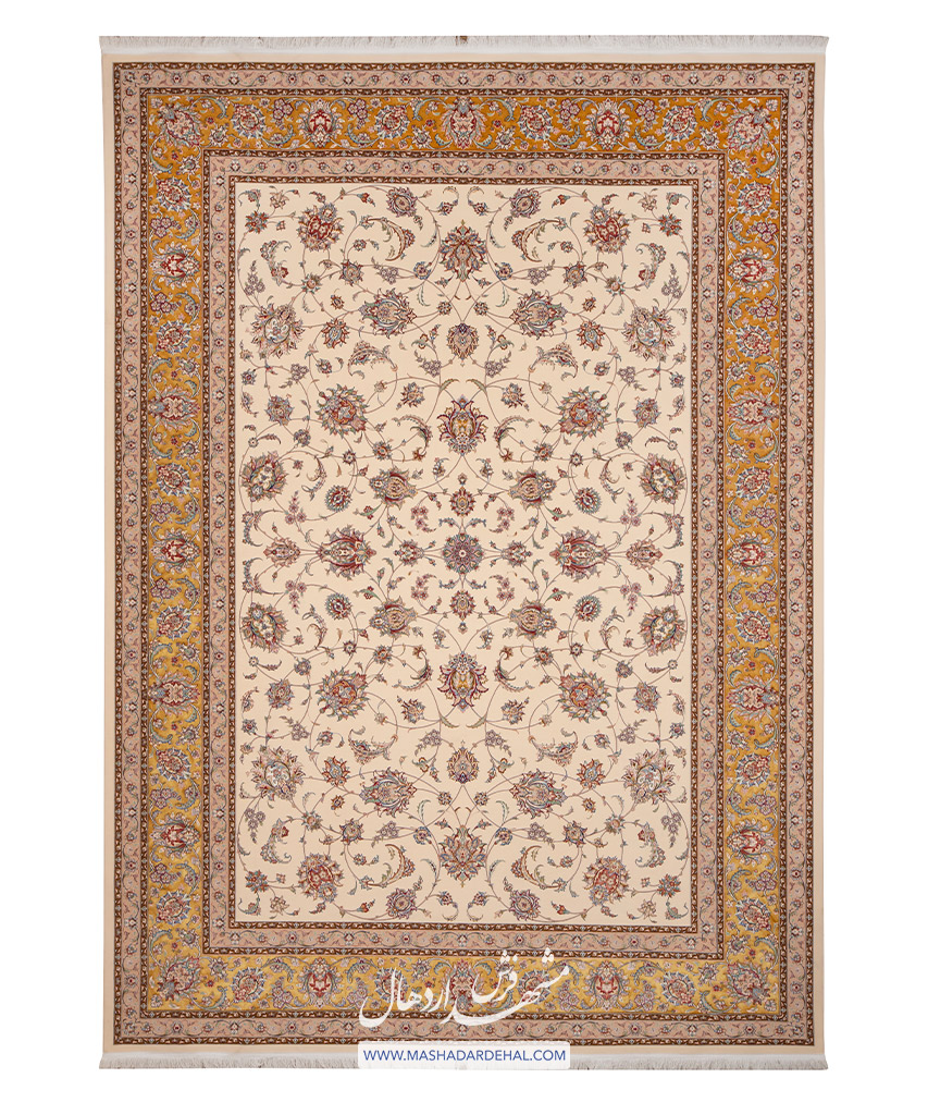 فرش اکریلیک ماشینی کد 235 زمینه کرم